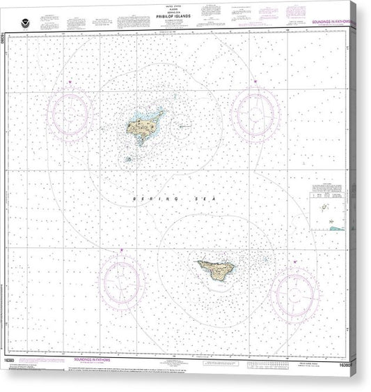 Nautical Chart-16380 Pribilof Islands  Acrylic Print
