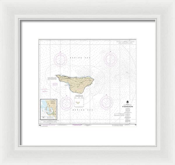 Nautical Chart-16381 St George Island, Pribilof Islands - Framed Print