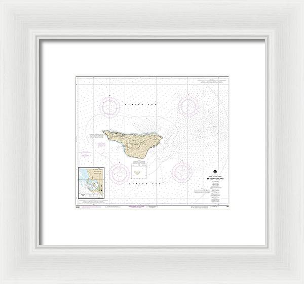 Nautical Chart-16381 St George Island, Pribilof Islands - Framed Print