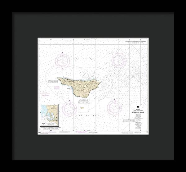 Nautical Chart-16381 St George Island, Pribilof Islands - Framed Print