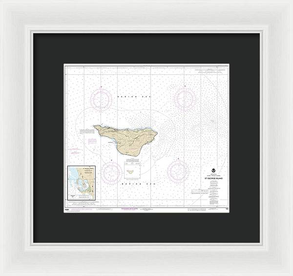 Nautical Chart-16381 St George Island, Pribilof Islands - Framed Print