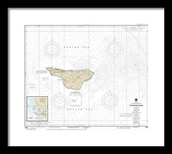 Nautical Chart-16381 St George Island, Pribilof Islands - Framed Print