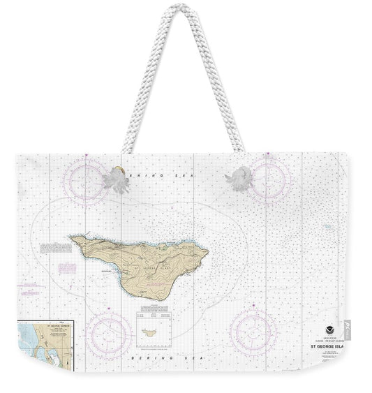 Nautical Chart-16381 St George Island, Pribilof Islands - Weekender Tote Bag