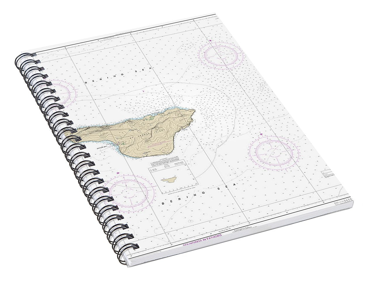 Nautical Chart-16381 St George Island, Pribilof Islands - Spiral Notebook