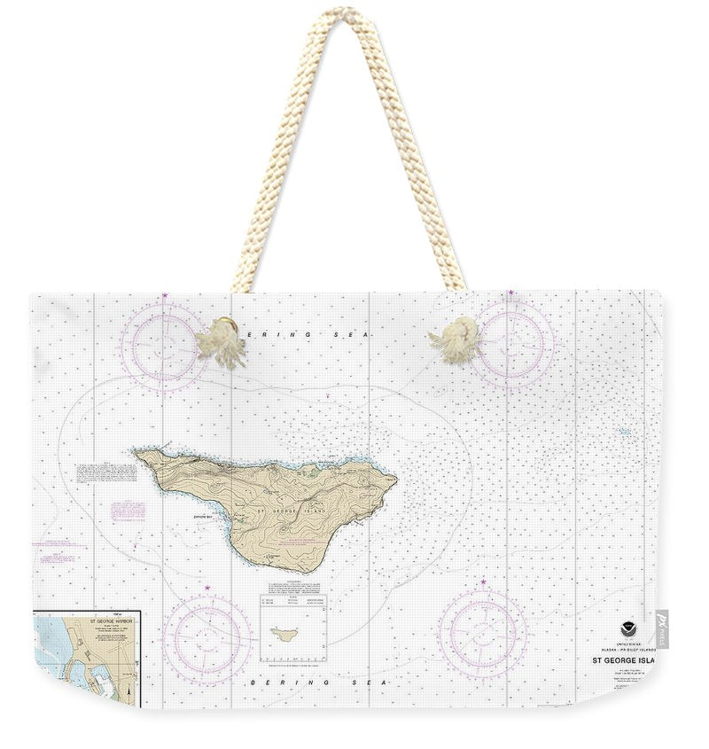 Nautical Chart-16381 St George Island, Pribilof Islands - Weekender Tote Bag