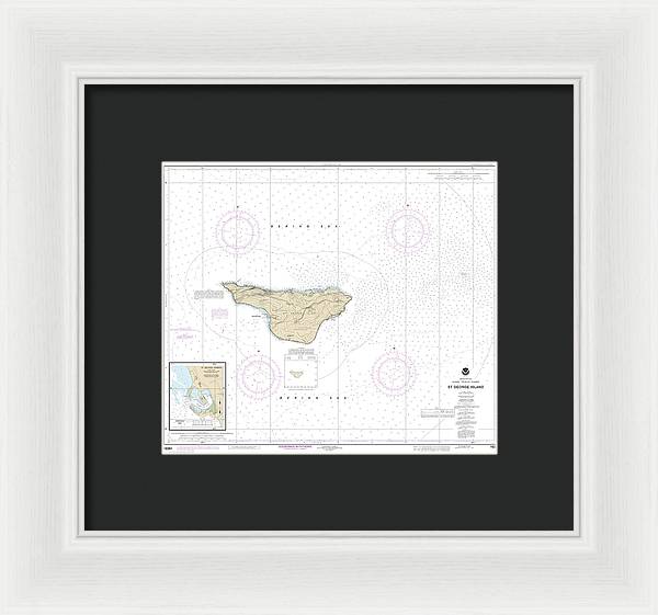 Nautical Chart-16381 St George Island, Pribilof Islands - Framed Print