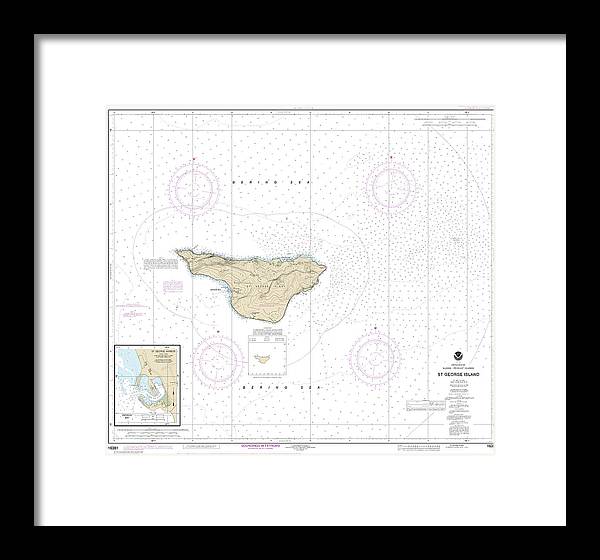 Nautical Chart-16381 St George Island, Pribilof Islands - Framed Print