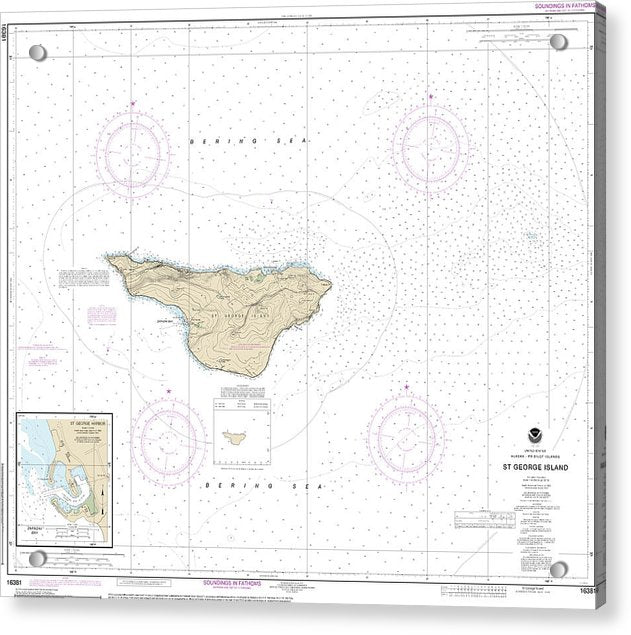 Nautical Chart-16381 St George Island, Pribilof Islands - Acrylic Print