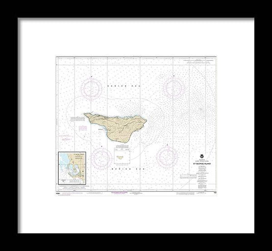 Nautical Chart-16381 St George Island, Pribilof Islands - Framed Print