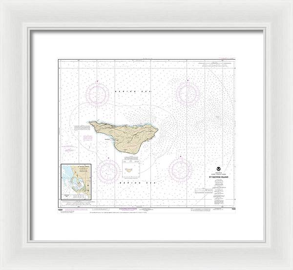 Nautical Chart-16381 St George Island, Pribilof Islands - Framed Print