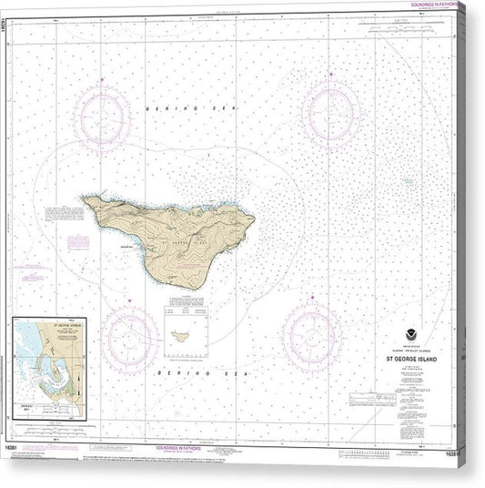 Nautical Chart-16381 St George Island, Pribilof Islands  Acrylic Print