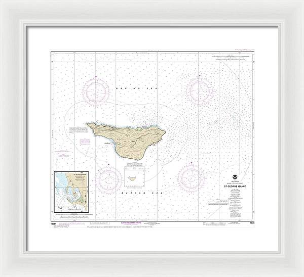 Nautical Chart-16381 St George Island, Pribilof Islands - Framed Print