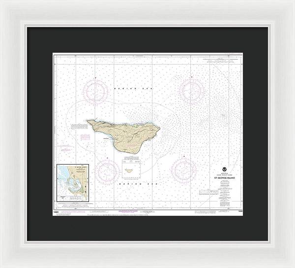 Nautical Chart-16381 St George Island, Pribilof Islands - Framed Print