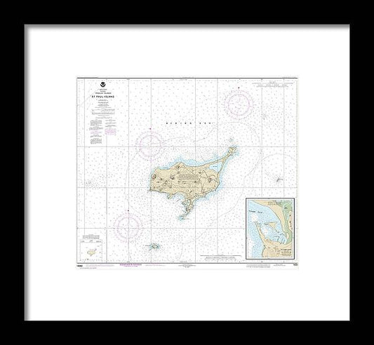A beuatiful Framed Print of the Nautical Chart-16382 St Paul Island, Pribilof Islands by SeaKoast