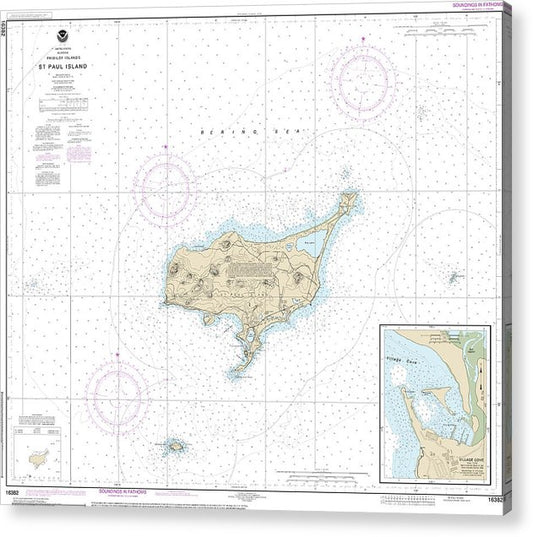 Nautical Chart-16382 St Paul Island, Pribilof Islands  Acrylic Print