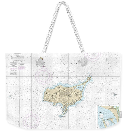 Nautical Chart-16382 St Paul Island, Pribilof Islands - Weekender Tote Bag