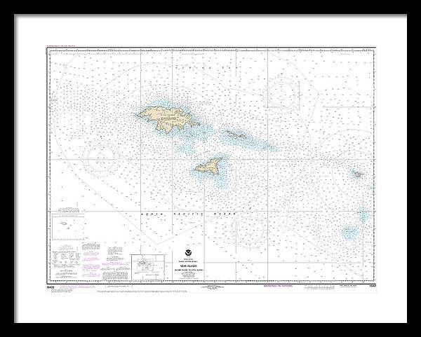 Nautical Chart-16420 Near Islands Buldir Island-attu Island - Framed Print