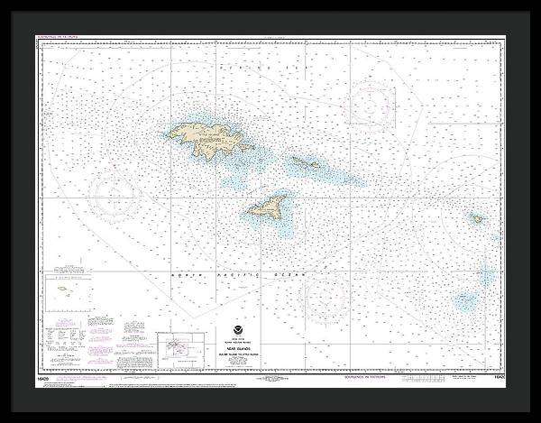 Nautical Chart-16420 Near Islands Buldir Island-attu Island - Framed Print