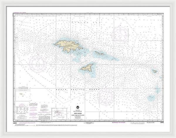 Nautical Chart-16420 Near Islands Buldir Island-attu Island - Framed Print