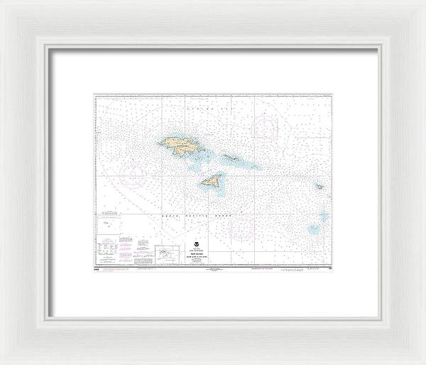 Nautical Chart-16420 Near Islands Buldir Island-attu Island - Framed Print