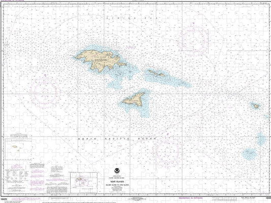 Nautical Chart 16420 Near Islands Buldir Island Attu Island Puzzle