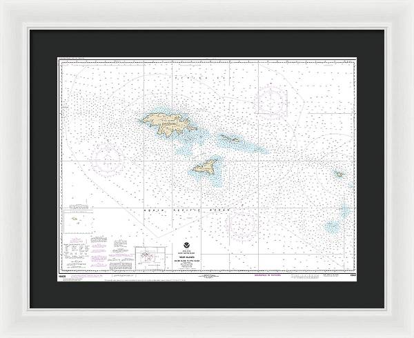 Nautical Chart-16420 Near Islands Buldir Island-attu Island - Framed Print