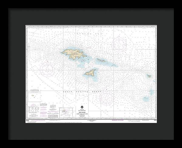 Nautical Chart-16420 Near Islands Buldir Island-attu Island - Framed Print