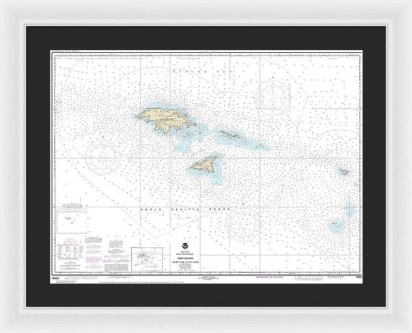 Nautical Chart-16420 Near Islands Buldir Island-attu Island - Framed Print