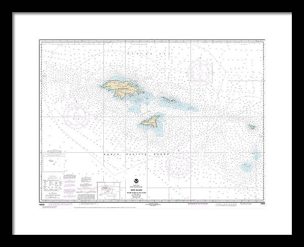 Nautical Chart-16420 Near Islands Buldir Island-attu Island - Framed Print