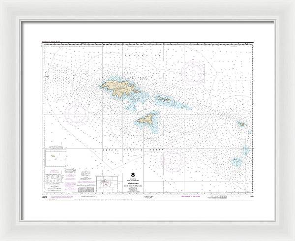 Nautical Chart-16420 Near Islands Buldir Island-attu Island - Framed Print