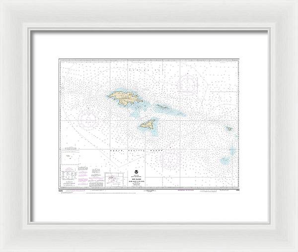 Nautical Chart-16420 Near Islands Buldir Island-attu Island - Framed Print