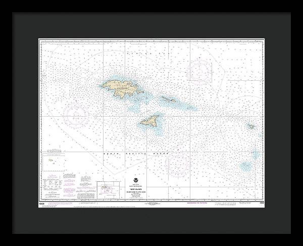 Nautical Chart-16420 Near Islands Buldir Island-attu Island - Framed Print