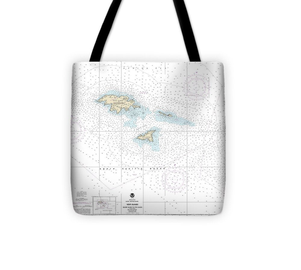 Nautical Chart 16420 Near Islands Buldir Island Attu Island Tote Bag