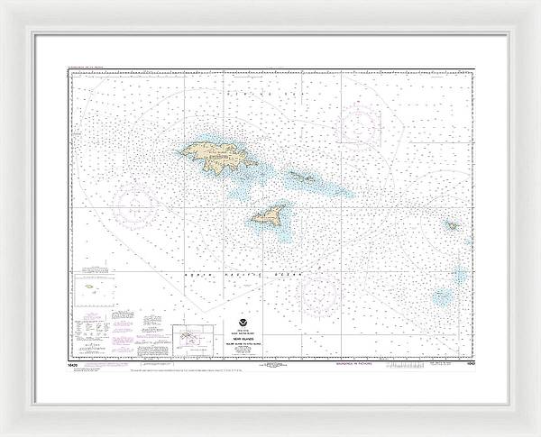 Nautical Chart-16420 Near Islands Buldir Island-attu Island - Framed Print