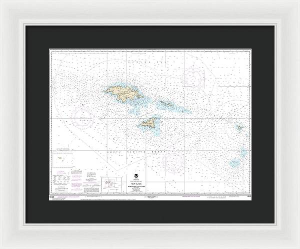 Nautical Chart-16420 Near Islands Buldir Island-attu Island - Framed Print