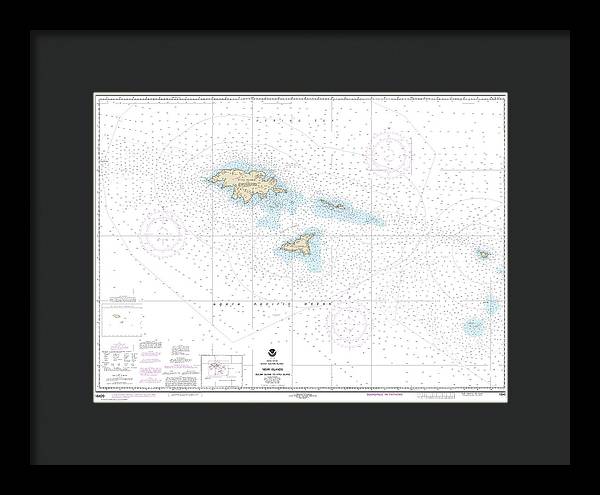 Nautical Chart-16420 Near Islands Buldir Island-attu Island - Framed Print