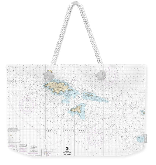 Nautical Chart-16420 Near Islands Buldir Island-attu Island - Weekender Tote Bag