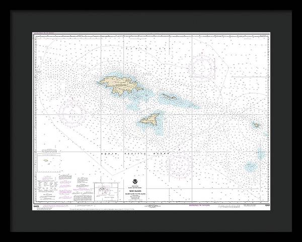 Nautical Chart-16420 Near Islands Buldir Island-attu Island - Framed Print