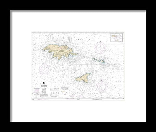A beuatiful Framed Print of the Nautical Chart-16421 Ingenstrem Rocks-Attu Island by SeaKoast