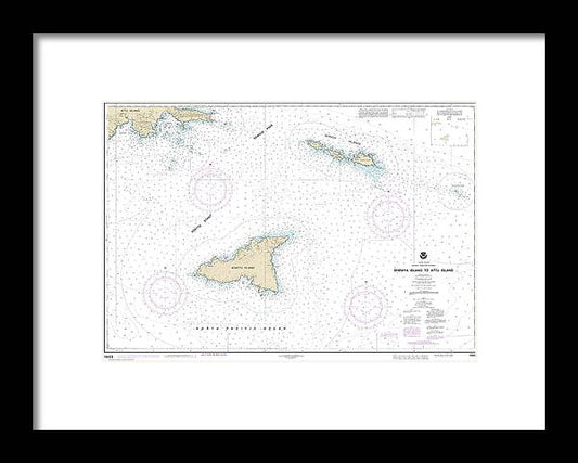 A beuatiful Framed Print of the Nautical Chart-16423 Shemya Island-Attu Island by SeaKoast