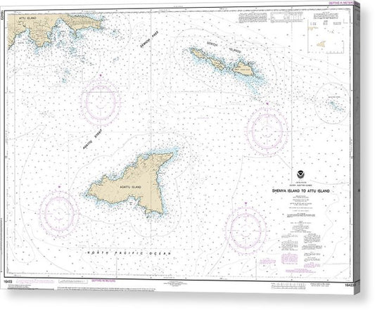 Nautical Chart-16423 Shemya Island-Attu Island  Acrylic Print