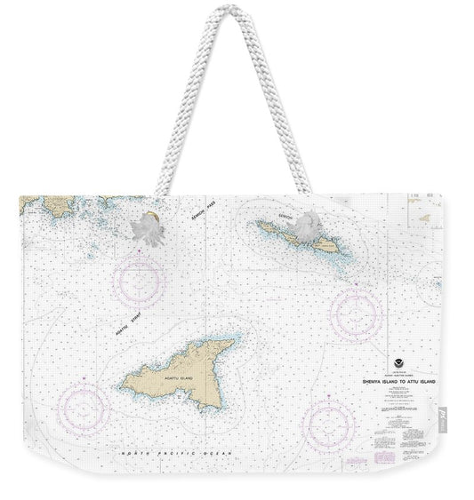 Nautical Chart-16423 Shemya Island-attu Island - Weekender Tote Bag