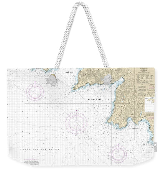 Nautical Chart-16430 Attu Island Theodore Pt-cape Wrangell - Weekender Tote Bag