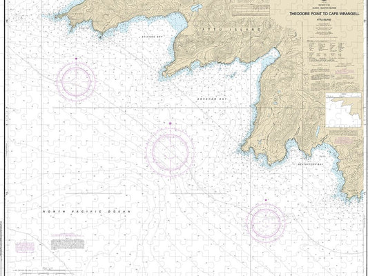 Nautical Chart 16430 Attu Island Theodore Pt Cape Wrangell Puzzle
