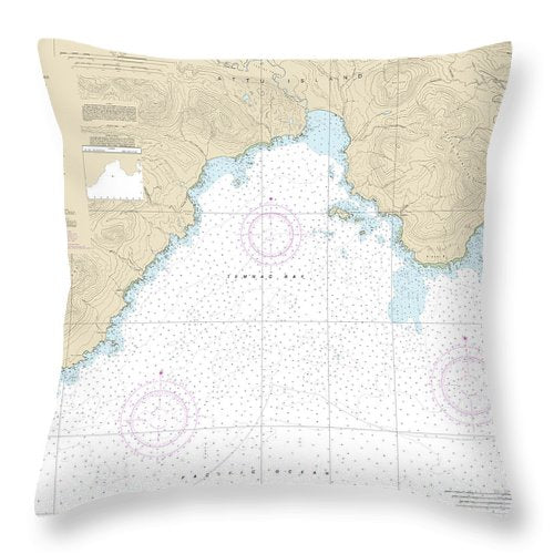 Nautical Chart-16431 Temnac Bay - Throw Pillow