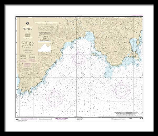 Nautical Chart-16431 Temnac Bay - Framed Print