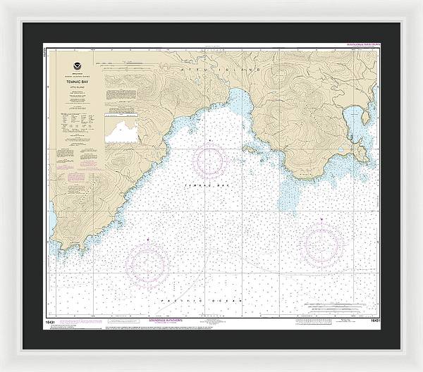 Nautical Chart-16431 Temnac Bay - Framed Print