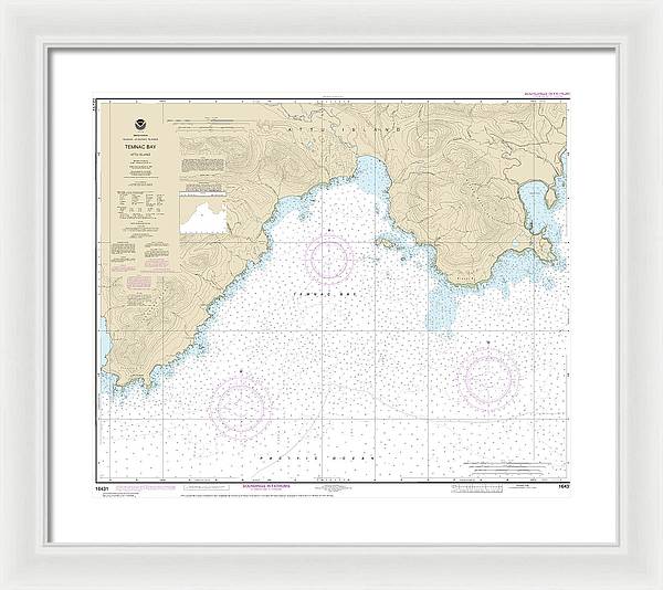 Nautical Chart-16431 Temnac Bay - Framed Print