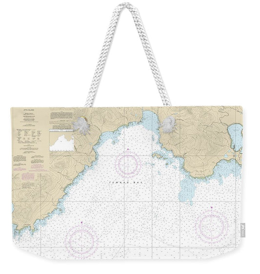 Nautical Chart-16431 Temnac Bay - Weekender Tote Bag