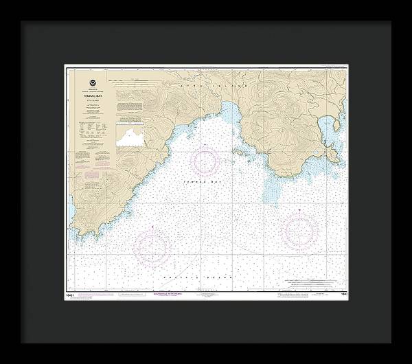 Nautical Chart-16431 Temnac Bay - Framed Print